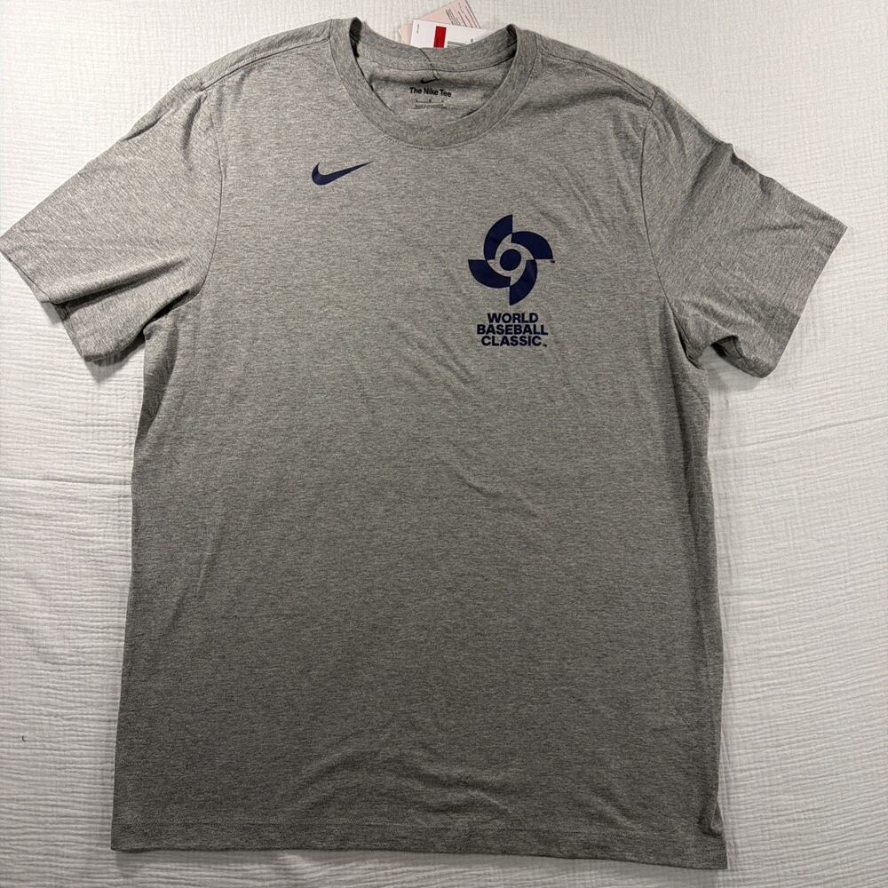 Nike World Baseball Classic T-Shirt Mens XL Gray WBC Graphic New With Tags